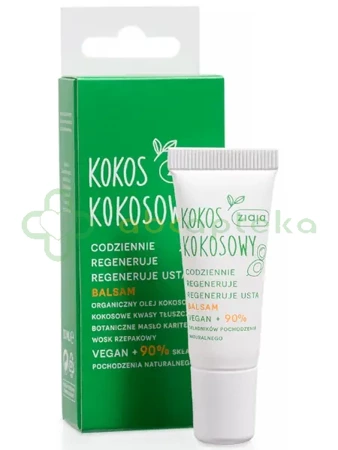 Ziaja, Kokos, balsam regenerujący do ust, 10 ml