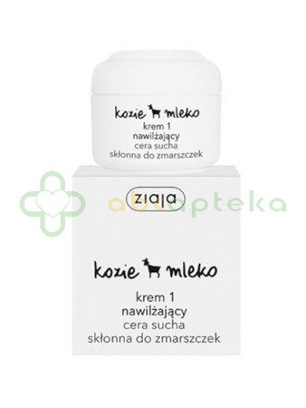 Ziaja Kozie Mleko, krem 1 nawilżający, cera sucha, skłonna do zmarszczek, 50 ml