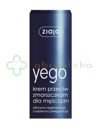 Ziaja Yego, krem przeciw zmarszczkom dla mężczyzn, 50 ml