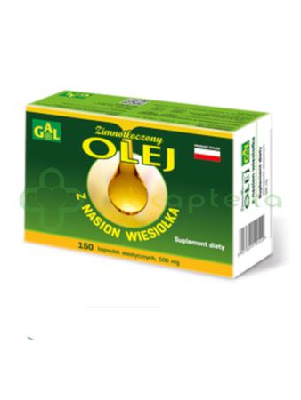 Zimnotłoczony olej z nasion wiesiołka 500 mg, 150 kapsułek
